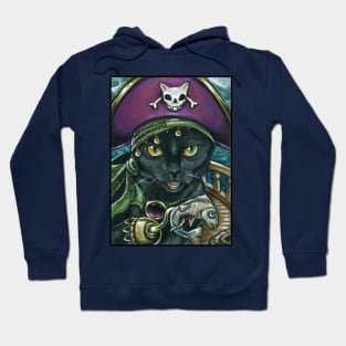 Black Cat Pirate - 1st Design - Cat Hoodie